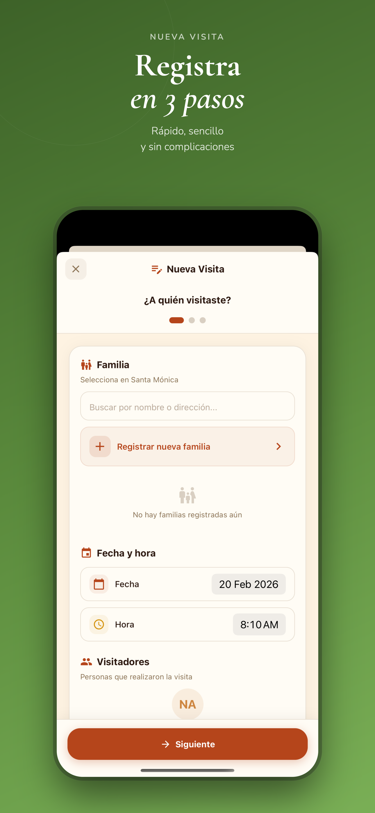 Formulario de visita
